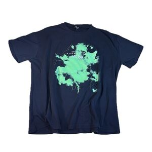 BoohooMAN Oversized Graphic T Shirt Mens L Black Green Streetwear EDIT.08